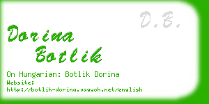 dorina botlik business card